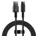 Baseus USB C to Type C fast charge cable in 1m or 2m length for 66W quick charging.