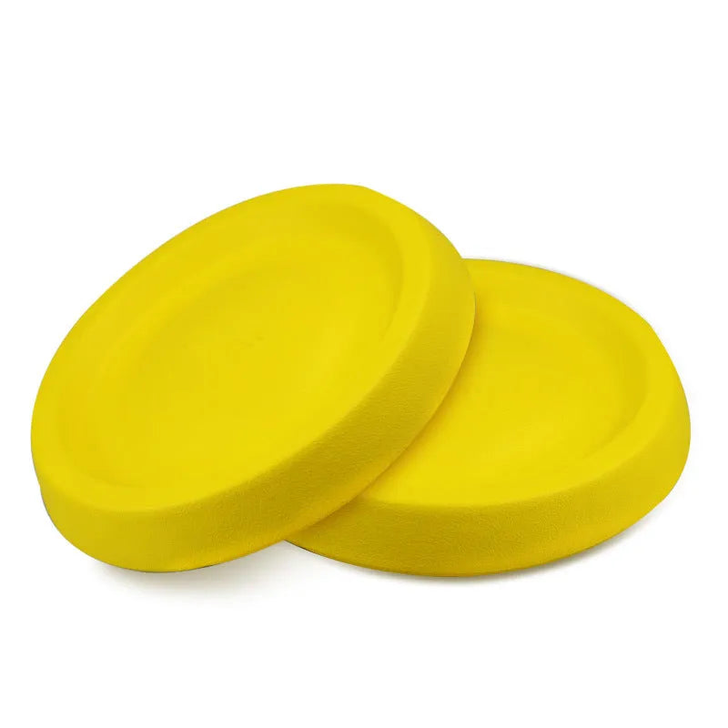 Bright yellow EVA dog throwing toy weighing 70 grams for training and interactive play
