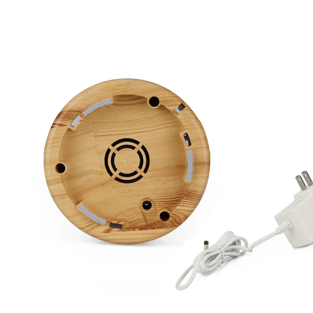 Wood grain ultrasonic aroma diffuser for home with timer and remote control