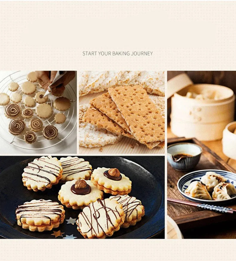 Round zinc alloy biscuit mould cake cutter with long handle for pastry dumpling crust baking