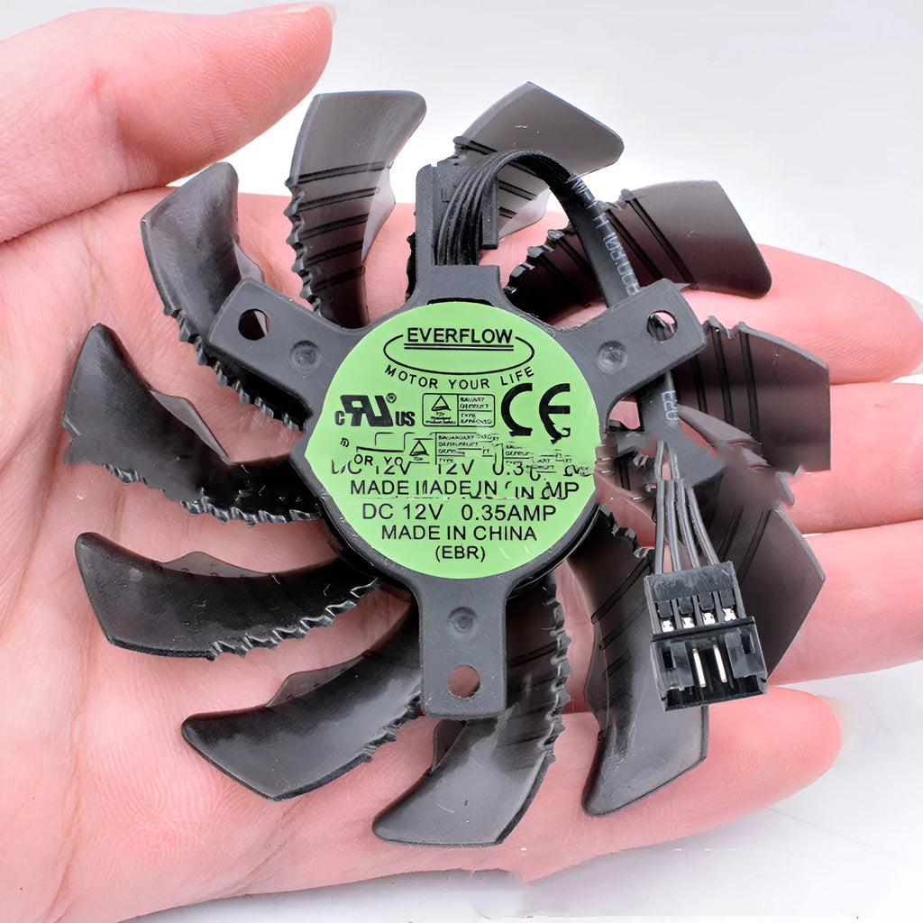 Anchaopu T128010su grey 12V DC graphics cooling fan rated 0.35A for heat dissipation