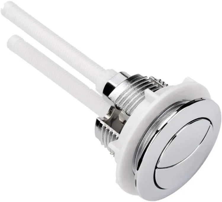 38mm round dual flush toilet button in ABS plastic for ground drainage tanks.
