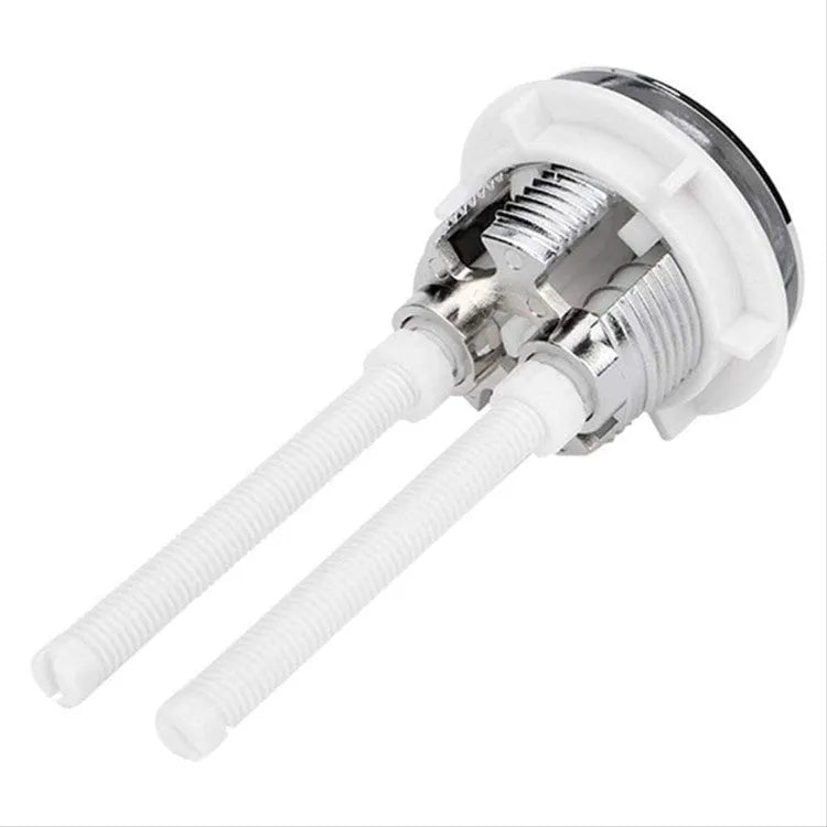 38mm round dual flush toilet button in ABS plastic for ground drainage tanks.