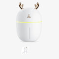 USB mini humidifier cute pet style 84x84x127mm in blue on a desk with USB cable