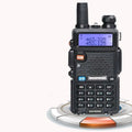 Baofeng UV-5R three segment walkie talkie black with dual antenna, 5W, 128 channels, VHF UHF frequencies