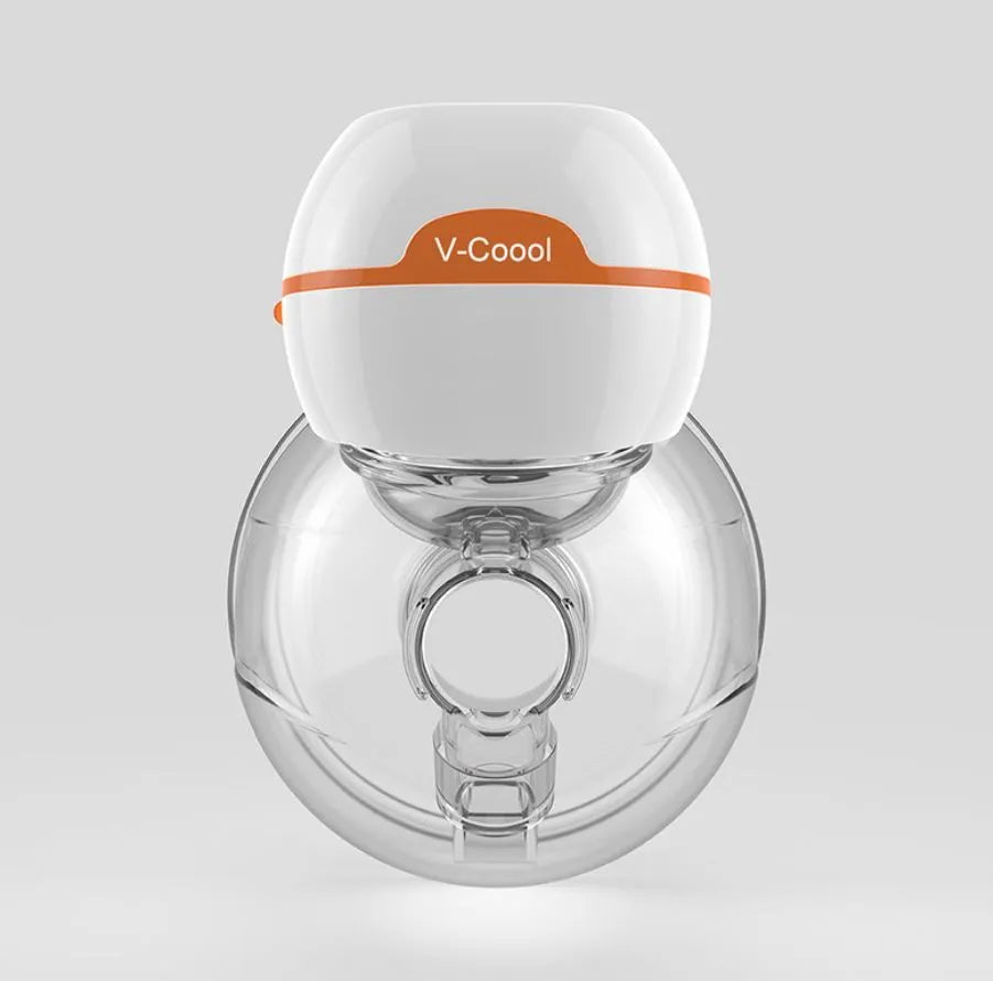 White V.Coool wearable electric breast pump with silicone material and LCD screen, 180ml capacity
