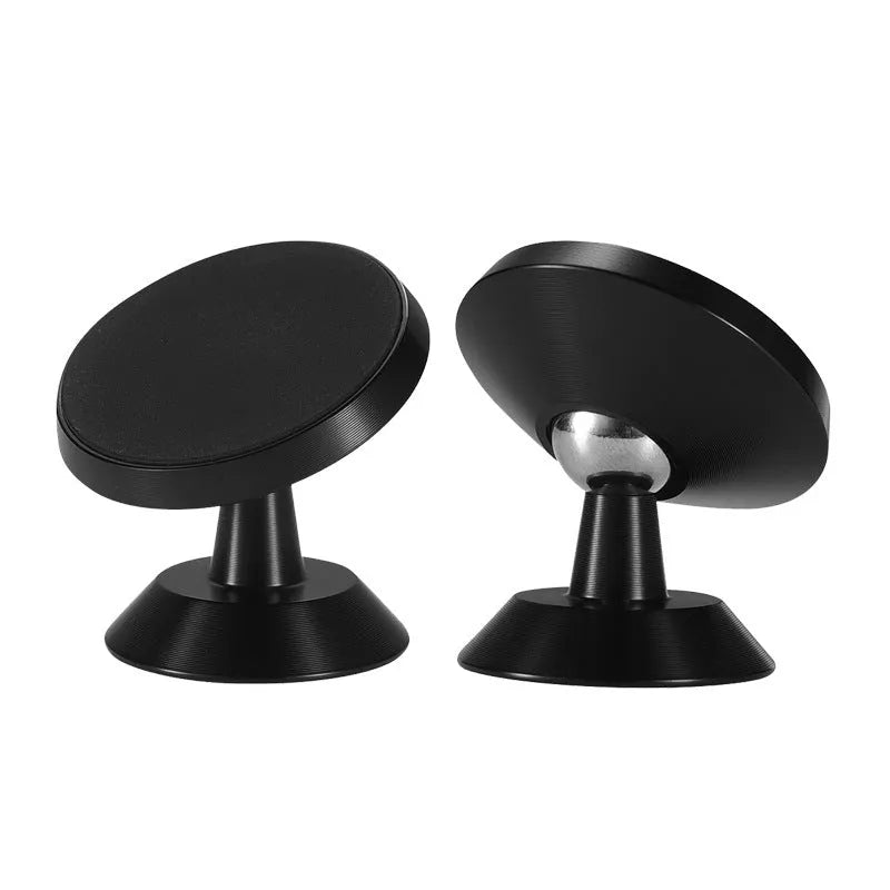 Universal magnetic car phone holder in black measuring 35.5mm by 40mm