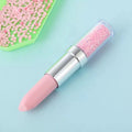Plastic diamond painting drill pen tool in pink, purple, and green colours for 5D diamond art