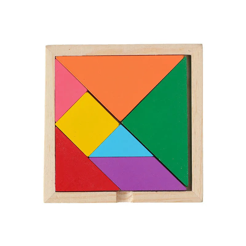 Wooden educational toys set with rainbow blocks, geometric shapes, and musical elements for baby development
