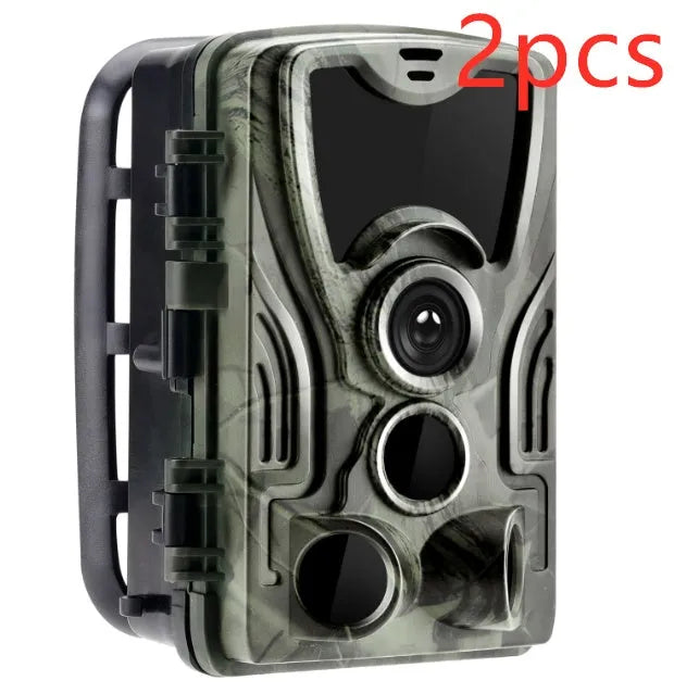 Green cellular trail camera for hunting with 16MP sensor and infrared night vision LEDs