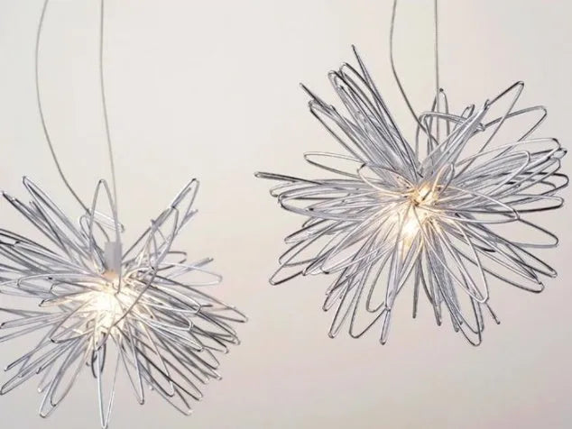 Aluminium wire star moon design chandelier with adjustable height for ceiling mounting