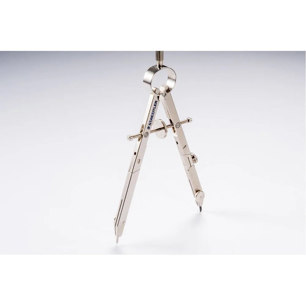 STAEDTLER 551 01 steel telescopic drawing compass with extended rod.