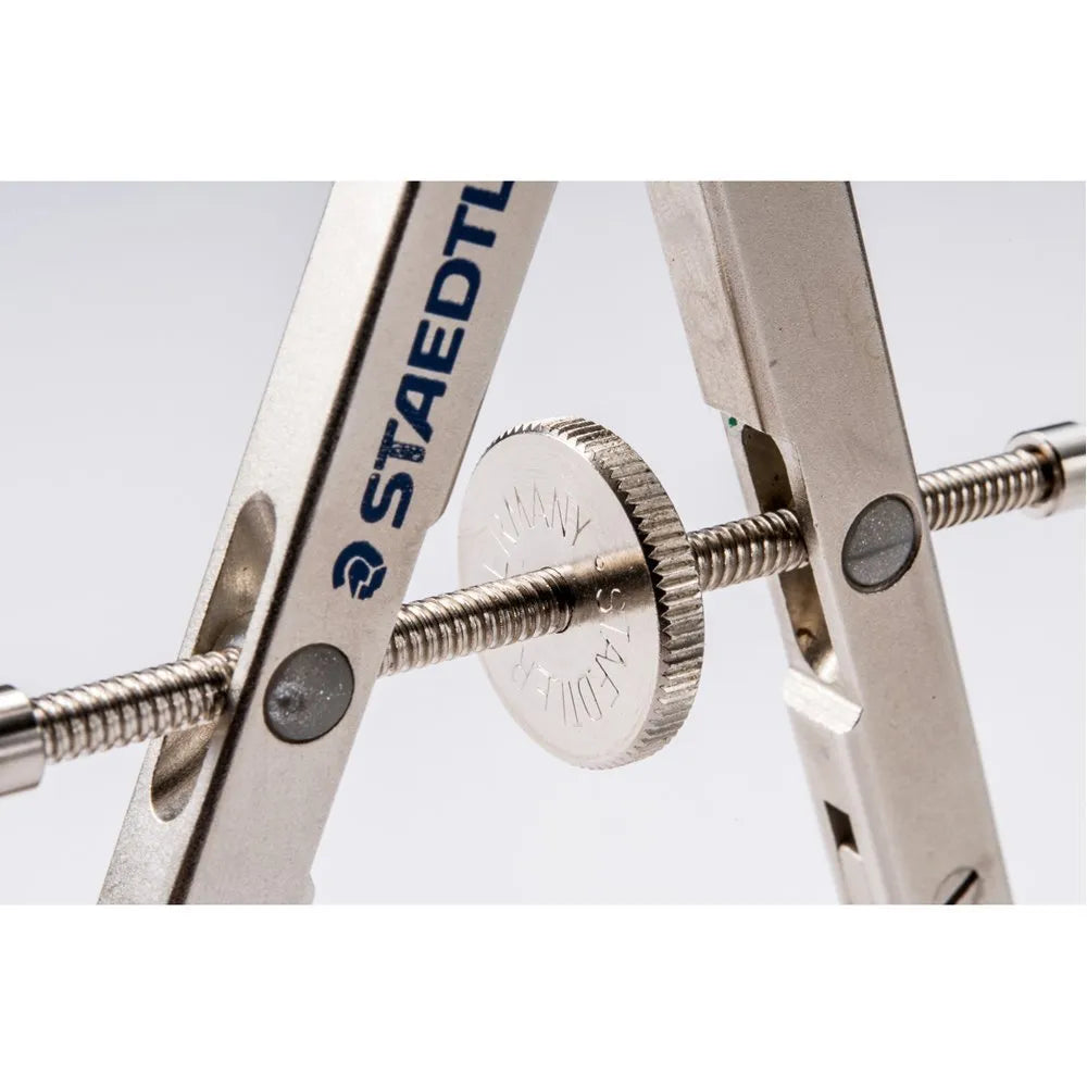 STAEDTLER 551 01 steel telescopic drawing compass with extended rod.