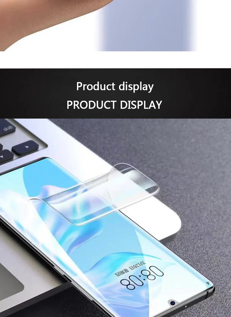 Three hydrogel screen protectors for Huawei and Honor smartphones with PET film