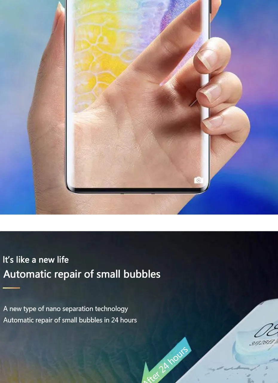 Three hydrogel screen protectors for Huawei and Honor smartphones with PET film