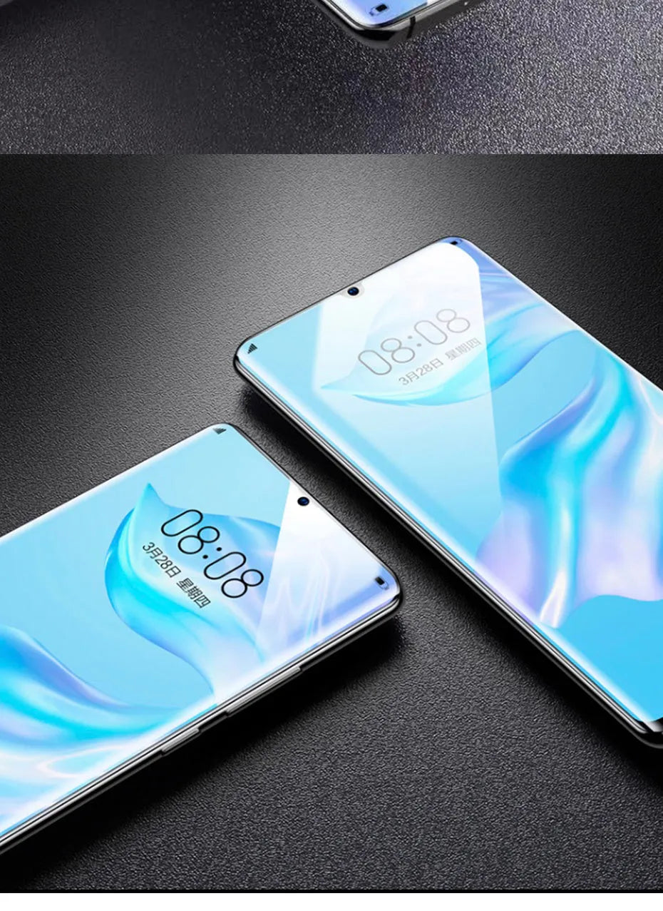 Three hydrogel screen protectors for Huawei and Honor smartphones with PET film