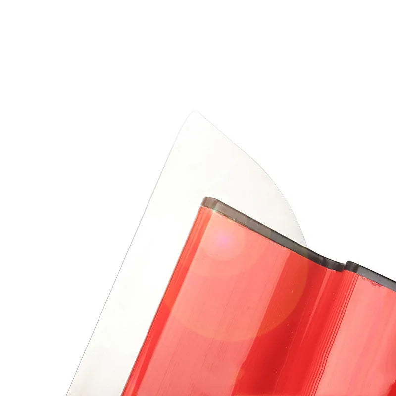 Red 40cm leveling scraper with 0.2mm blade for putty scraping and wallpaper pasting
