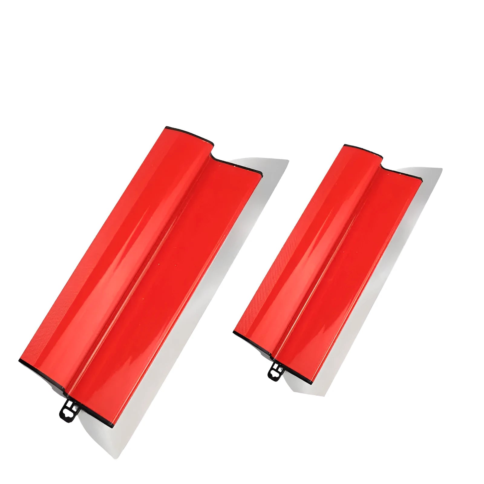 Red 40cm leveling scraper with 0.2mm blade for putty scraping and wallpaper pasting
