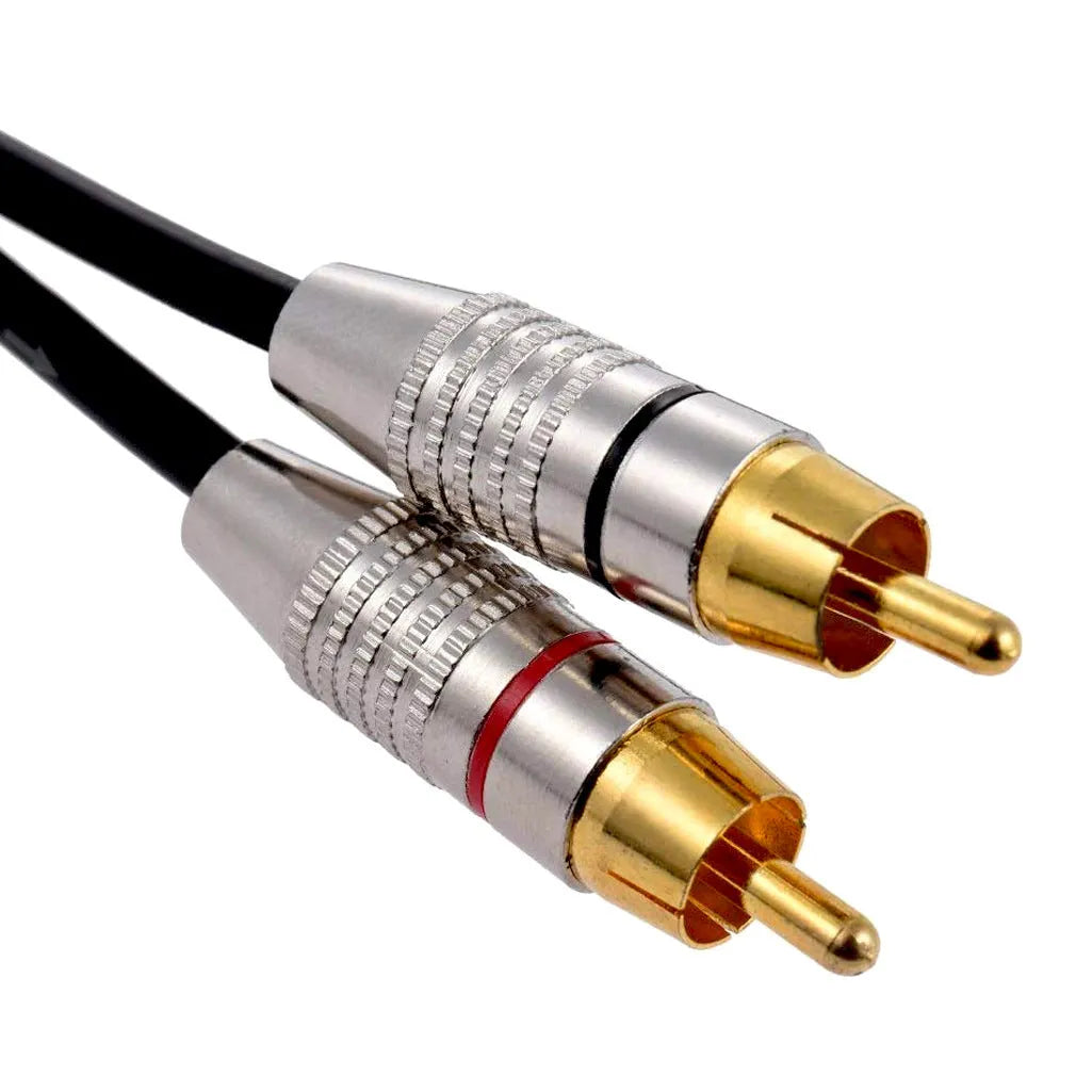 XLR to dual RCA audio cable with bare copper wire and PVC sheath for amplifier connection