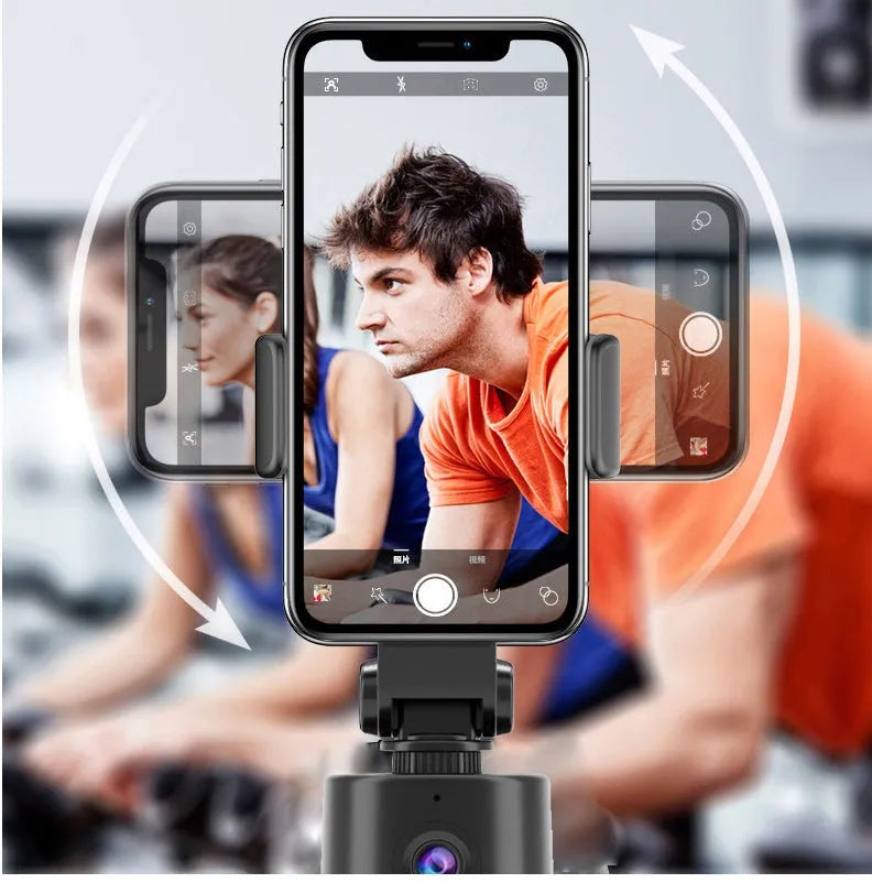 360-degree rotating AI tracking smartphone camera bracket on a table