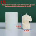 Silicone candle mould set showing three feminine body designs for decorative candle making