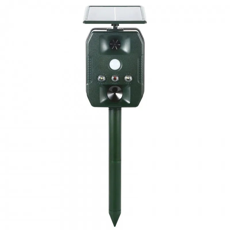 Solar ultrasonic rodent killer and bird repellent Model 618 Outdoor Drive in columnar shape for ground placement