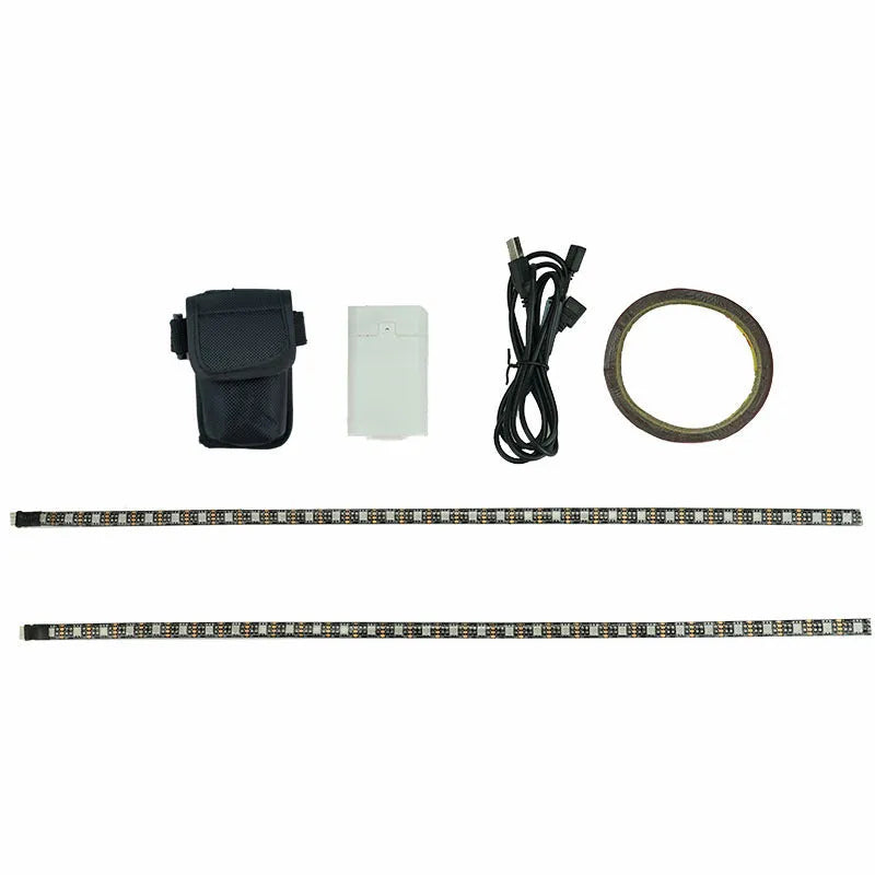 LED strip flashlight RGB bar lamp on electric scooter for night safety, multi-mode, waterproof, 304 stainless steel, decorative lamp