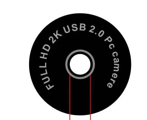 Black USB webcam with fill light for 1080p PC video conferencing