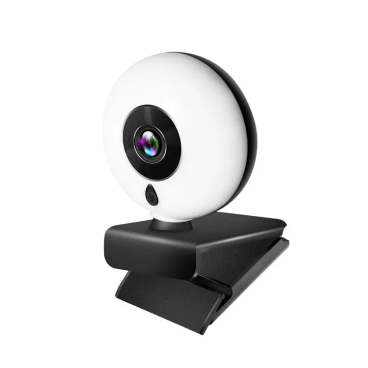 Black 2K drive-free USB webcam with 12mm lens for PC live streaming and video conferencing
