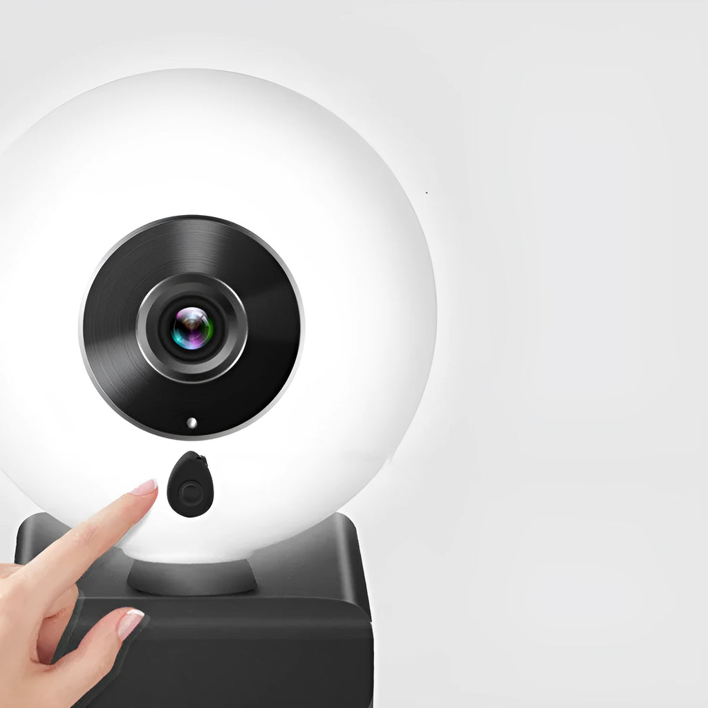 Black 2K drive-free USB webcam with 12mm lens for PC live streaming and video conferencing