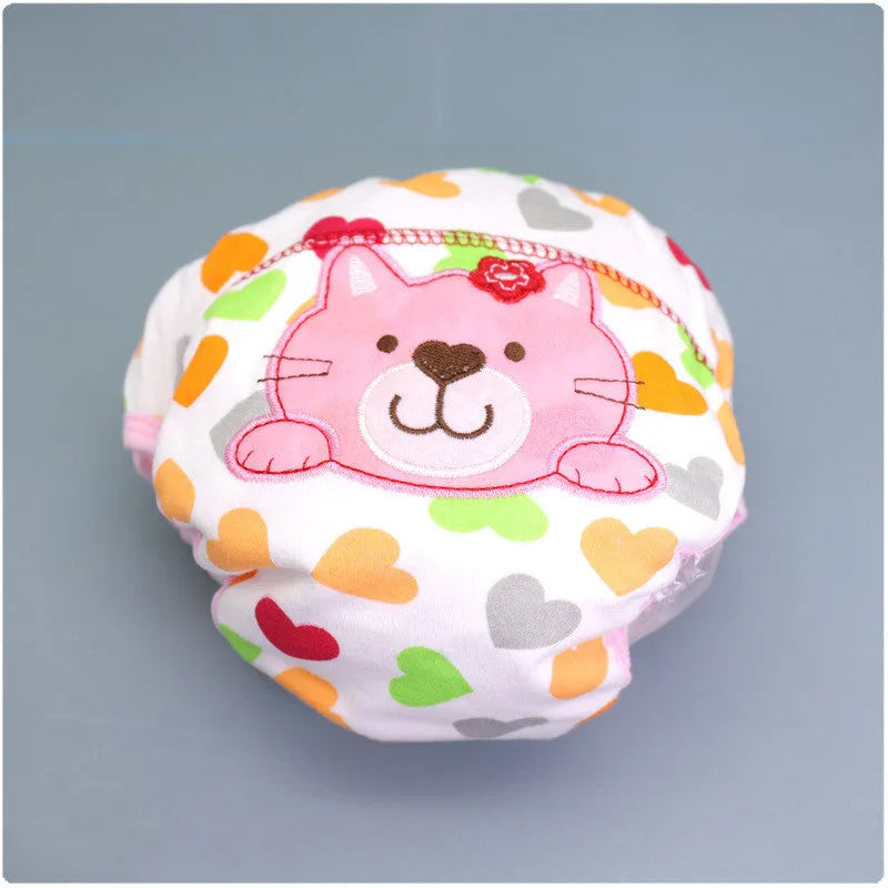 Summer embroidered baby cotton learning pants, waterproof leak-proof training pants, 80cm size, 12 colours