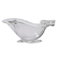 Transparent acrylic bird-shaped manual lemon juicer for fresh juice extraction