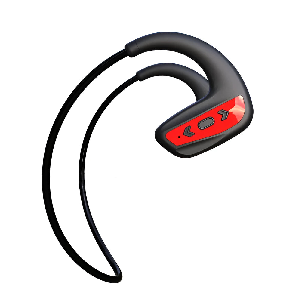 Suomijia waterproof Bluetooth swimming headset with head-mounted design in black colour