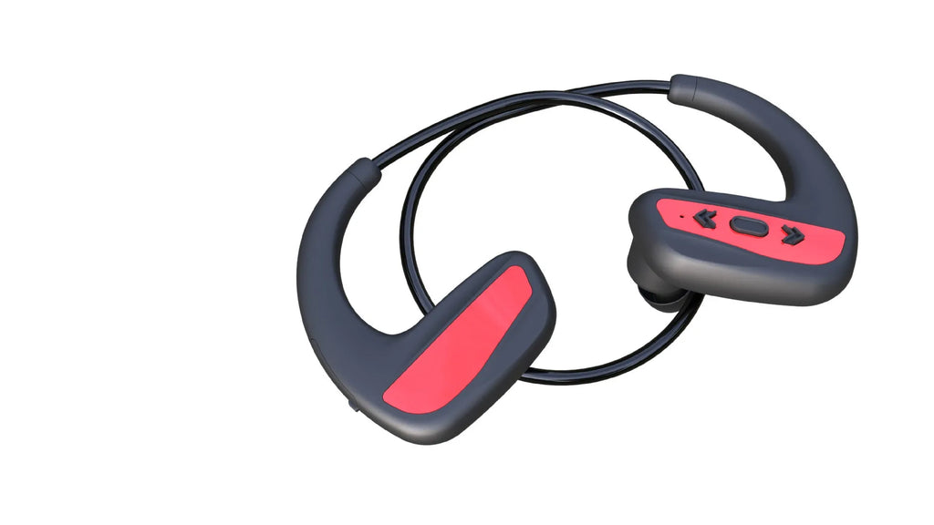 Suomijia waterproof Bluetooth swimming headset with head-mounted design in black colour