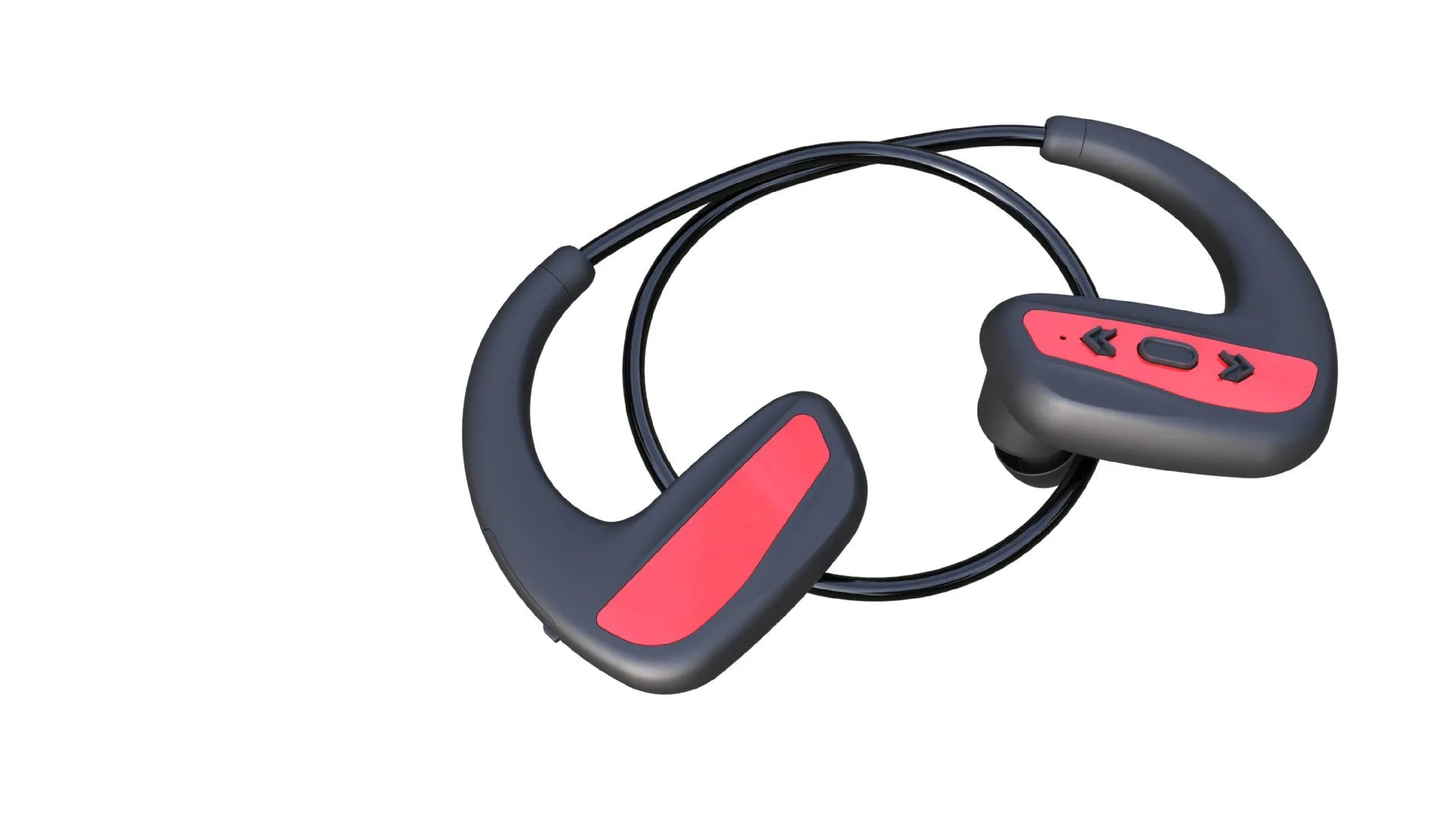 Suomijia waterproof Bluetooth swimming headset with head-mounted design in black colour