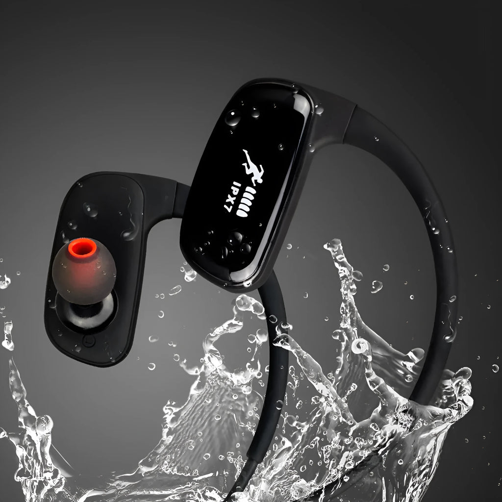 Wireless Bluetooth headset, hanging ear bilateral stereo, Bluetooth 4.1, 10 metre range, battery display, four colours