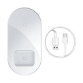 Baseus Minimalist Two-in-One Wireless Charger Pro Version in Black, White, and Transparent colours