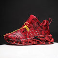 Men's camouflage pattern high-top basketball shoes with microfiber upper and rubber sole