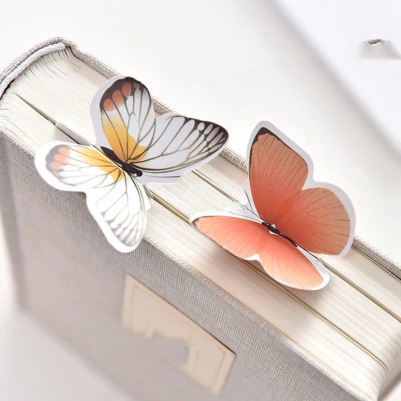 Butterfly paper bookmark with Japanese Korean stationery design measuring 13.5 by 5.5 cm