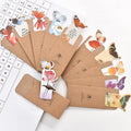 Butterfly paper bookmark with Japanese Korean stationery design measuring 13.5 by 5.5 cm