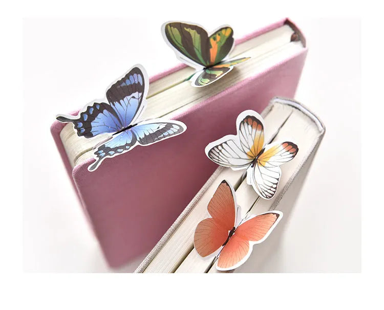 Butterfly paper bookmark with Japanese Korean stationery design measuring 13.5 by 5.5 cm