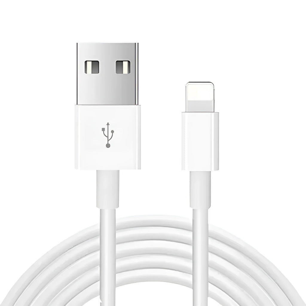 White 20W USB-C fast charger and cable for Apple iPhone and iPad.