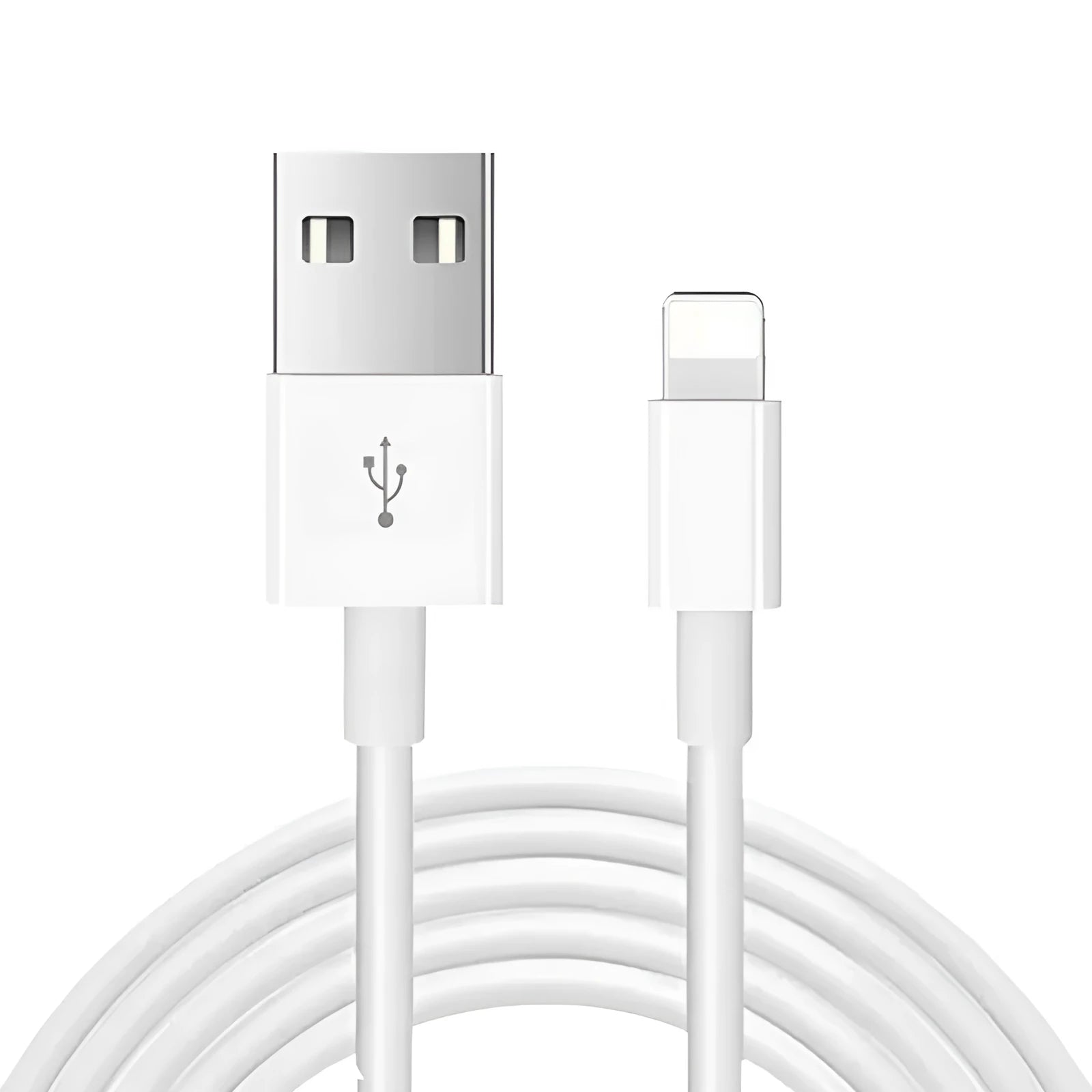 White 20W USB-C fast charger and cable for Apple iPhone and iPad.