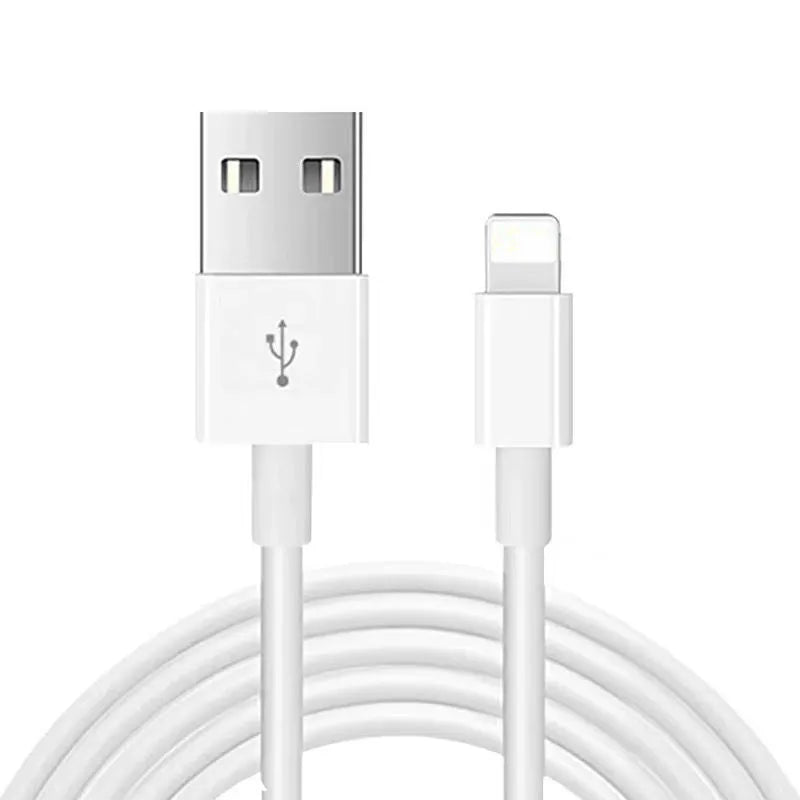 White 20W USB-C fast charger and cable for Apple iPhone and iPad.