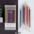 Eight colour-changing fluorescent pens, plastic 1.0mm, 15.5cm by 0.8cm, assorted colourful set for card making