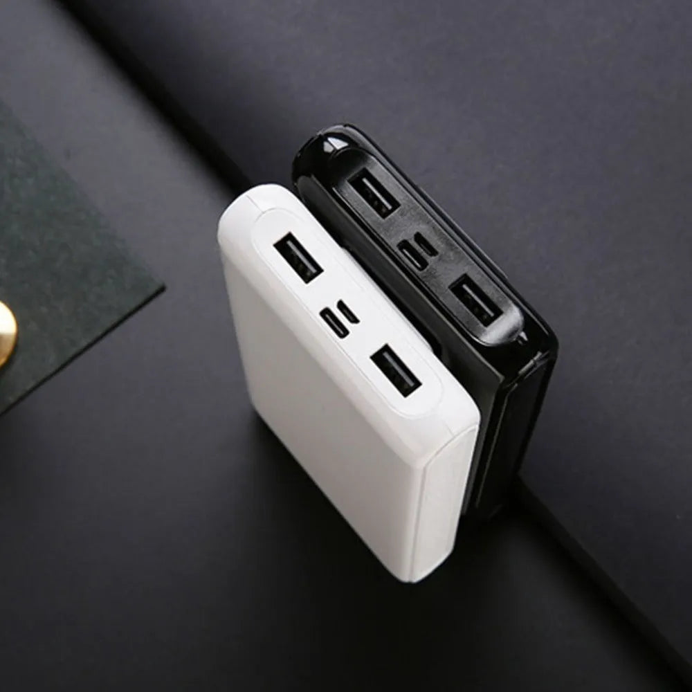 C9 model 18650 DIY power bank case kit showing six battery slots and dual USB input ports