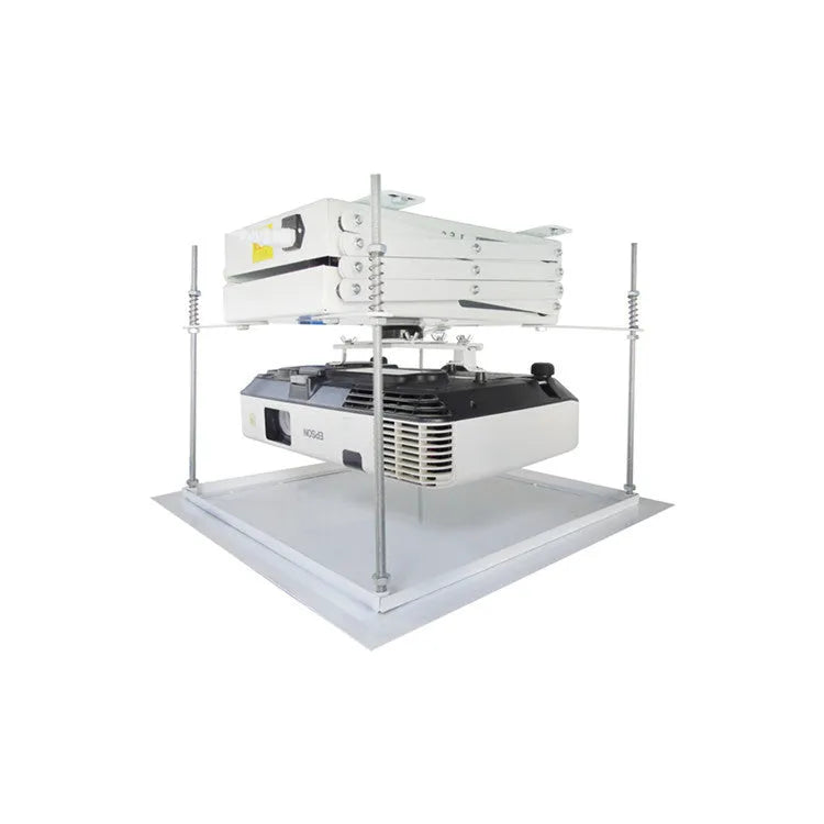 Electric projector ceiling lifting hanger with wireless remote control showing ultra-thin chassis design
