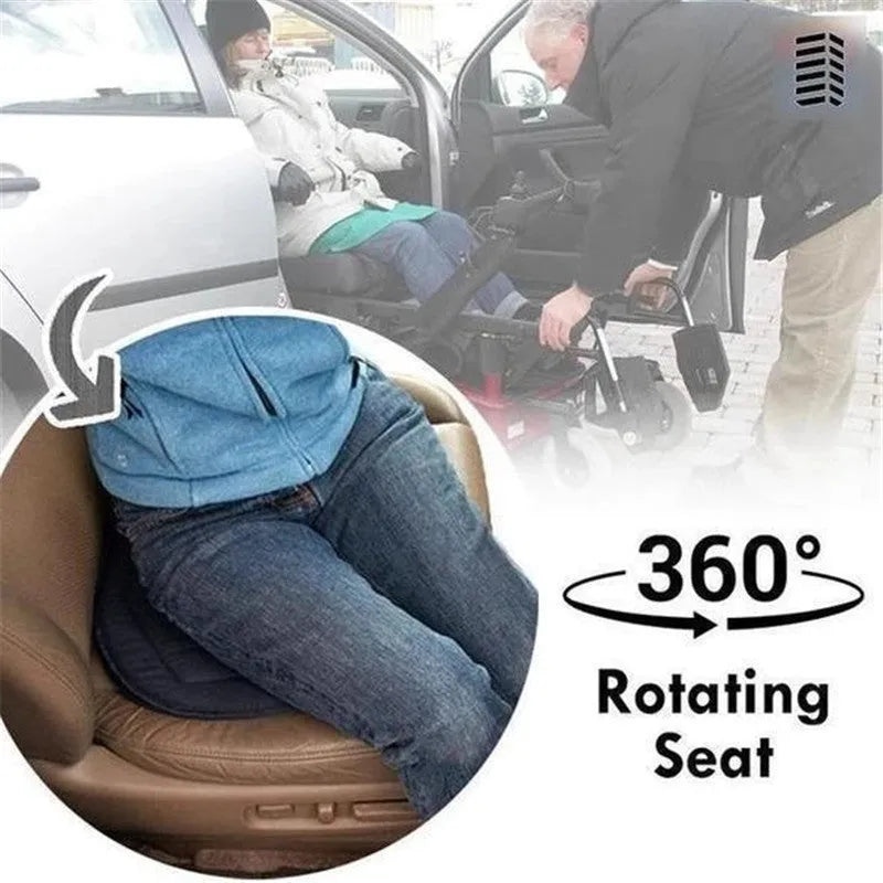 360 degree rotation seat cushion, 40cm round swivel mobility aid with non-slip backing in red, black, grey, wine red, coffee or beige