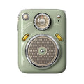 Compact FM Four in One Smart Bluetooth Speaker in green, pink, red, or white.