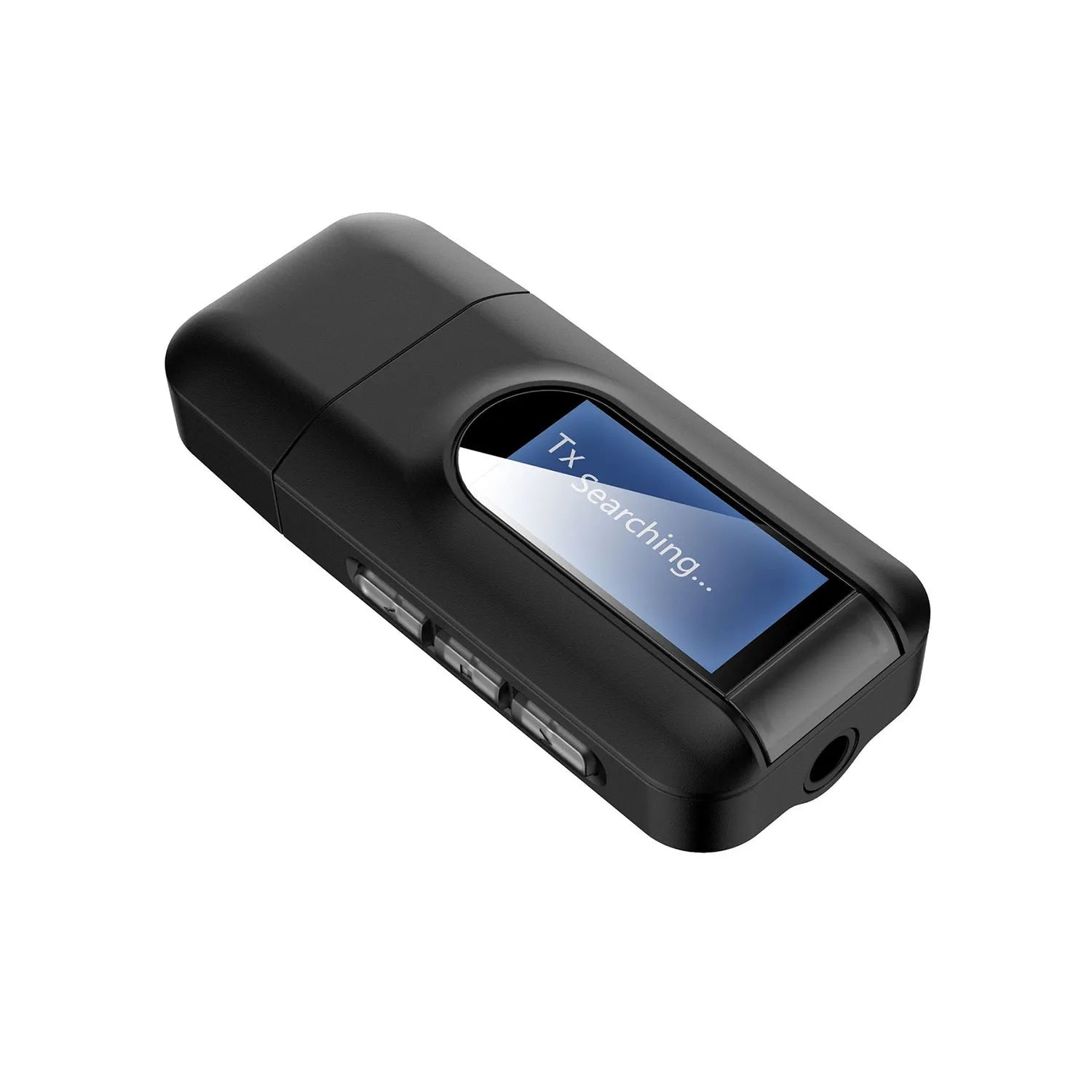Bluetooth 5.0 USB AUX audio adapter transmitter receiver combo for TV and computer in black
